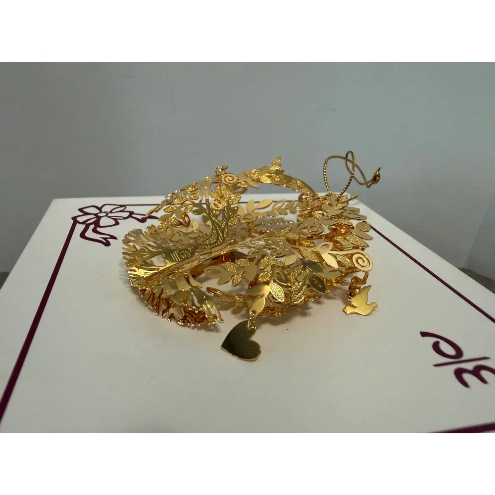 2017 Tree of Life Danbury Mint Christmas Ornament 23k Gold Plated - Picture 6 of 9